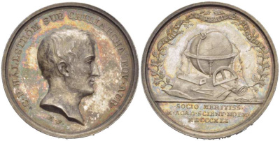 ШВЕЦИЯ МЕДАЛЬ 1841 S.P. HALLSTROM. ДИАМЕТР 31 ММ., ВЕС 12,35 ГР. серебро UNC 1517-1414
