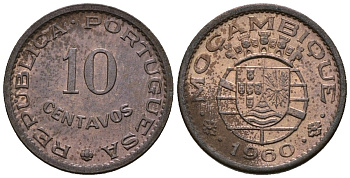 Мозамбик 10 сентаво 1960 KM 83 бронза 4147-656