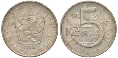 Чехословакия 5 крон 1973 KM 60 медно-никель 4165-716