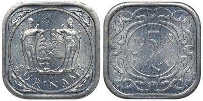 Суринам 5 центов 1978 KM 12.1a алюминий UNC 4118-544