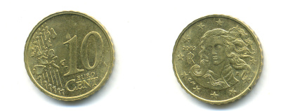 Италия 10 евроцентов 2002 KM 213 нордик 76-1234