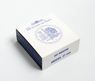 Франция 1 евро = 6,55957 франков 2000 стиль арт-модерн в архитектуре в коробке с сертификатом KM 1228 серебро PROOF 4-3-3-28