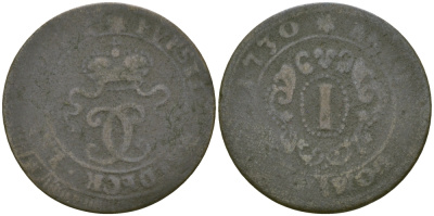 Вальдек 1 пфенниг 1730 KM 1 медь 99-813