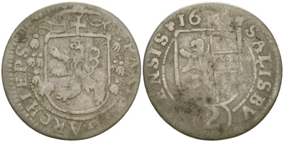 АВСТРИЯ, ЗАЛЬЦБУРГ 2 КРЕЙЦЕРА 1923-1637 KM 86 серебро 99-1015