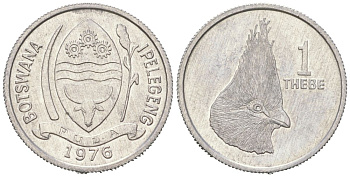 Ботсвана 1 тхебе 1976 KM 3 алюминий aUNC 4609-554