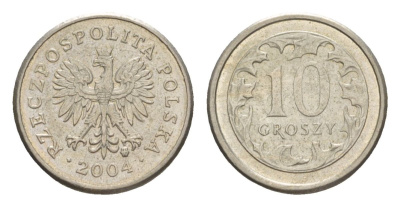 Польша 10 грошей 2004 Y 279 медно-никель 4625-744
