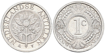 Нидерландские Антилы 1 цент 2003 Беатрикс (1980-2013) KM 32 алюминий 4179-835