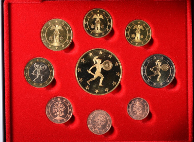 Остров Мэн евронабор из 9 монет (с 5 евро) 2004 пробники, PROBA, в оригинальной коробке, с сертификатом    PROOF  4-3-4-03