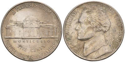 США 5 центов 1998 D KM A192 медно-никель 4143-1157