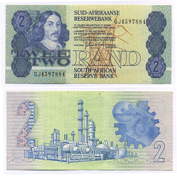 ЮАР 2 РАНДА 1981-1983 ПОДПИСЬ 6 Pick 118с бумага UNC (ПРЕСС) 8588-73-1-2