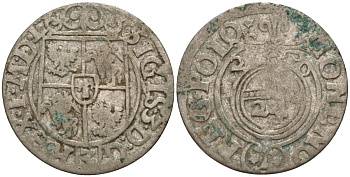 Польша 3 полкера (3 полторака - 1 крейцер) 1620 Сигизмунд III Ваза (1587-1632) Gorecki B.20 серебро 4158-828