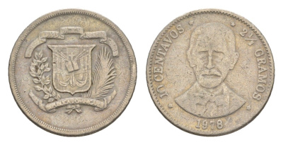 Доминиканы (Доминиканская Республика) 10 сентаво 1978 KM 50 медно-никель 4644-566
