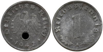 Германия 1 рейхспфенниг 1942 A KM 97 цинк    4189-222