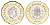 Великобритания 1 фунт 2015 пробная монета, для торговых автоматов биметалл UNC 1524-1741