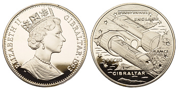 Гибралтар 2,8 экю 1993 Евротоннель KM 478 медно-никель BU 11-174-25