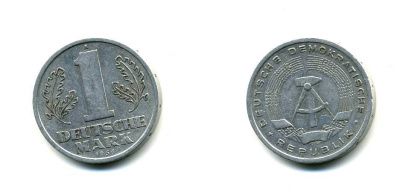 ГДР 1 МАРКА 1956 А KM 13 алюминий 179-142