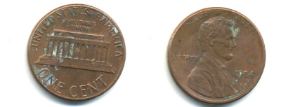 США 1 ЦЕНТ 1984 ЛИНКОЛЬН KM 201b цинк плакированный медью 86-147