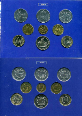Андорра набор из 9 монет 1999-2002 включая евро Франции и Испании биметалл UNC 00-00