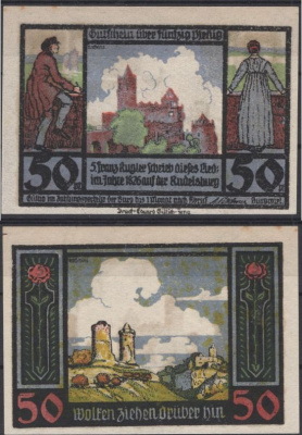 Рюгенвальде 50 пфеннигов ND (1921) бумага aUNC 2193-49-3-2
