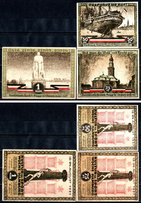 Гамбург (Гамбург) набор из 3 нотгельдов 1921 2193-1-2-1