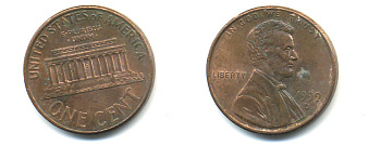 США 1 цент 1999 D, Авраам Линкольн KM 201b цинк плакированный медью 86-349