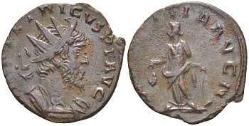 Римская Империя (императоры в Галлии) антониниан 272 - 273 Тетрик I. LAETITIA AVG N, Летиция, персонификация Радости, Колония Агриппины, Good Very fine RIC 90 биллон 1073-13-115