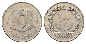 Ливия 100 дирхамов 1975 год-тип KM 17 медно-никель 4678-524