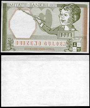 Нидерланды 1000 гульденов ND школьные деньги, односторонний бумага 7457-8-3-1