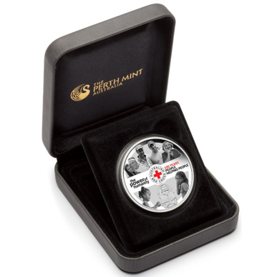 Австралия 1 доллар 2014 100 лет Австралийскому красному кресту, коробка, сертификат KM NEW серебро PROOF 00-00