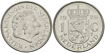 Нидерланды 1 гульден 1978 Юлиана (1948-1980) KM 184a никель 4579-546