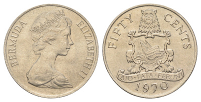 Бермудские острова (Бермуды) 50 центов 1970 KM 19 медно-никель UNC 4667-613
