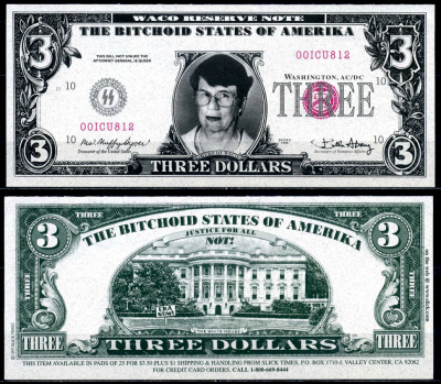 США 3 доллара 1997 сувенирная банкнота бумага UNC (пресс) 6287-46-1-2