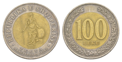 Албания 100 леков 2000 KM 80 биметалл 4529-423