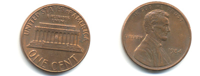 США 1 ЦЕНТ 1984 ЛИНКОЛЬН KM 201b цинк плакированный медью 86-151