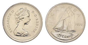 Канада 10 центов 1979 Елизавета II (1952-2022), парусник KM 77 никель PROOF-LIKE (BU) 4630-1012