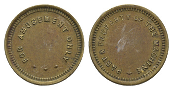 Великобритания жетон для игровых автоматов ND диаметр 21 мм, вес 4,1 гр латунь 4387-816