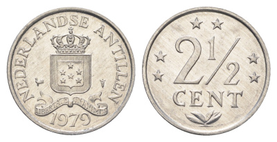Нидерландские Антильские острова (Нидерландские Антилы) 2 1/2 цента 1979 Юлиана (1948-1980) KM 9a алюминий  UNC  M69-17