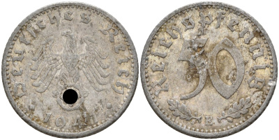 Германия 50 рейхспфеннигов 1941 E KM 96 алюминий 4151-1243