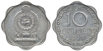 Шри-Ланка 10 центов 1978 KM 140 a алюминий 4118-356