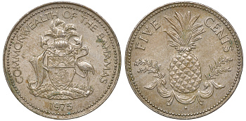 Багамские острова 5 центов 1975 KM 60 медно-никель 4175-1117