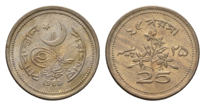 Пакистан 25 пайс 1968 KM 30 медно-никель aUNC 4181-928