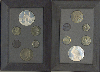 США набор из 6 монет (1, 5, 10 (дайм), 25 (квотер, 1/4 доллара) и 50 (1/2 доллара) центов; 1 доллар) 1984 в оригинальной упаковке, XXIII летние Олимпийские Игры, Лос-Анджелес 1984 KM 164a, A192, 195a, 201b, 202b и 210 PROOF 8-2-06-88