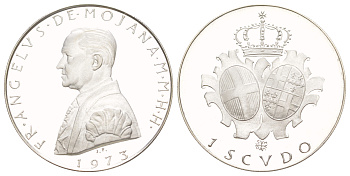 Мальтийский орден 1 скудо 1973 Анджело де Мохана, тираж 3.000 экземпляров X 42 серебро PROOF 441-1543