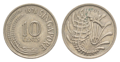 Сингапур 10 центов 1978 KM 3 медно-никель 4640-555