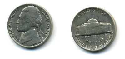 США 5 ЦЕНТОВ 1984 P, ДЖЕФФЕРСОН KM A192 медно-никель 4364-332