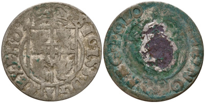 Польша 3 полкера (3 полторака - 1 крейцер) ND (1620-1627) Сигизмунд III Ваза (1587-1632) KM 41 серебро 4158-755