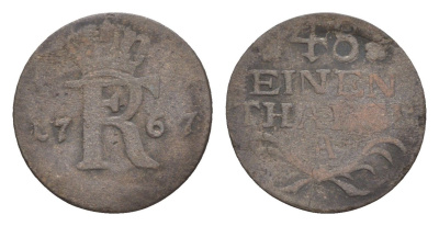 Пруссия 1/48 талера 1767 A, Фридрих II (1740-1786) KM 295 серебро 4655-132