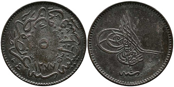 ТУРЦИЯ 5 ПАРА 1864 1277/4 ГОД, ABDUL AZIZ (1277-1293) (1861-1876) KM 699 медь 51-417