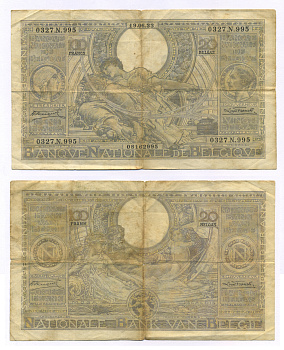 БЕЛЬГИЯ 100 ФРАНКОВ 1933 19 ИЮНЯ 1933 Pick 107 бумага 7523-28-1-1