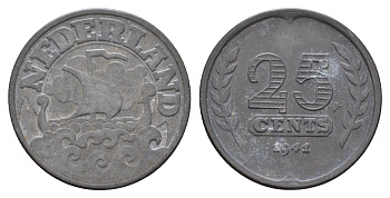 Нидерланды 25 центов 1941 KM 174 цинк 83-1851